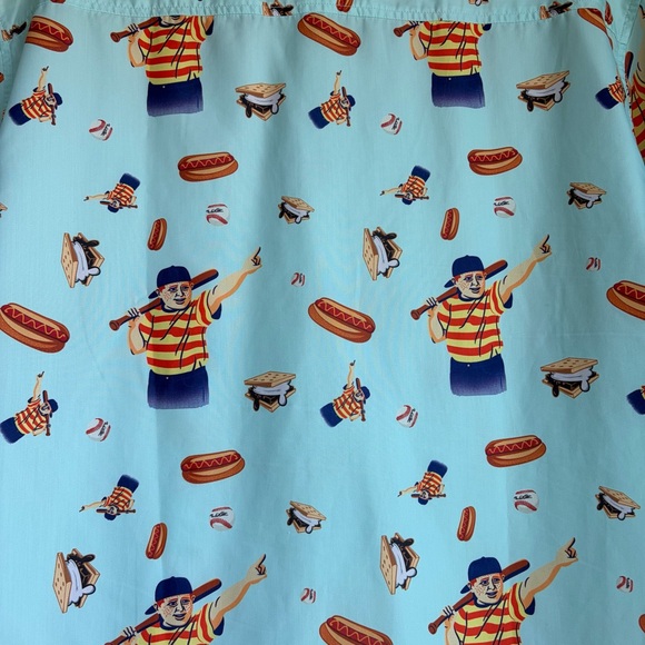 RSVLTS The Sandlot The Great Hambino Men's Sz XL Shirt Kanuflex 90s Summer AOP - Picture 2 of 16